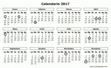 Calendario 2017